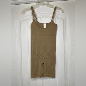 Franato Shapewear Shapesuit Tan Mid Thigh Size Large